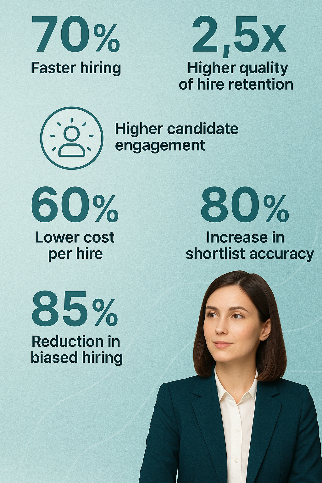 Hiring metrics dashboard showing recruitment analytics